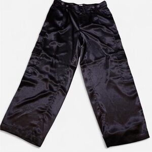 A New day women's  Shiny Black Cargo Pants